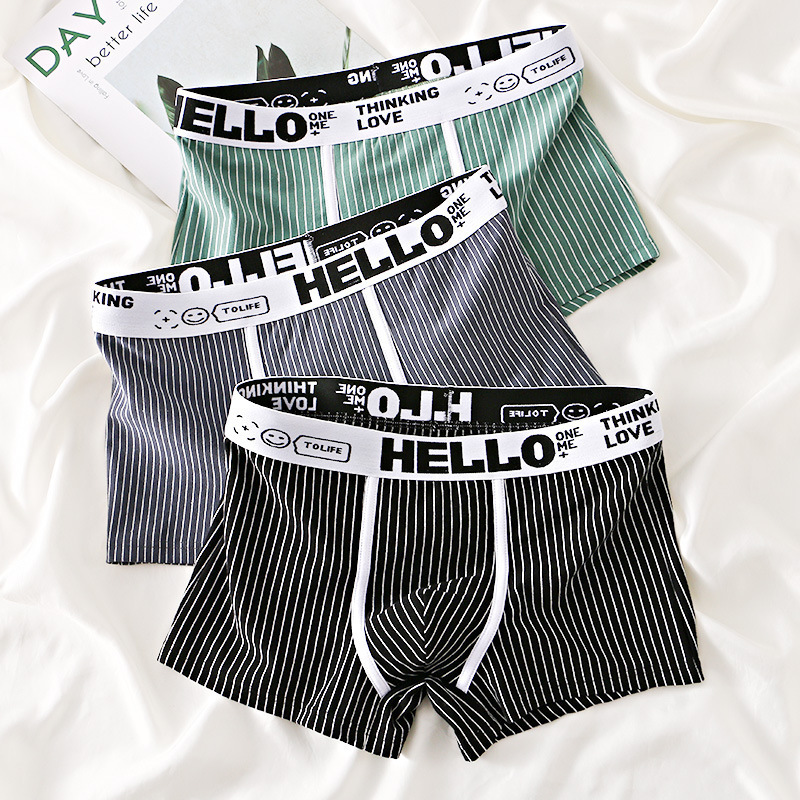 Boxer Brief Pack Cotton - 2026年メンズ下着コットン下着レターウエストバンド快適な通気性のあるソフトボクサーファッションカジュアルスポーツショーツ