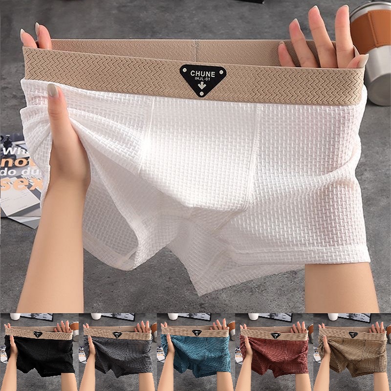 Multi Pack Underwear - 3 ピース/パック下着ソリッドニットストライプメンズパンティー超ソフト吸湿性通気性ボクサー高弾性ウエストパンツ