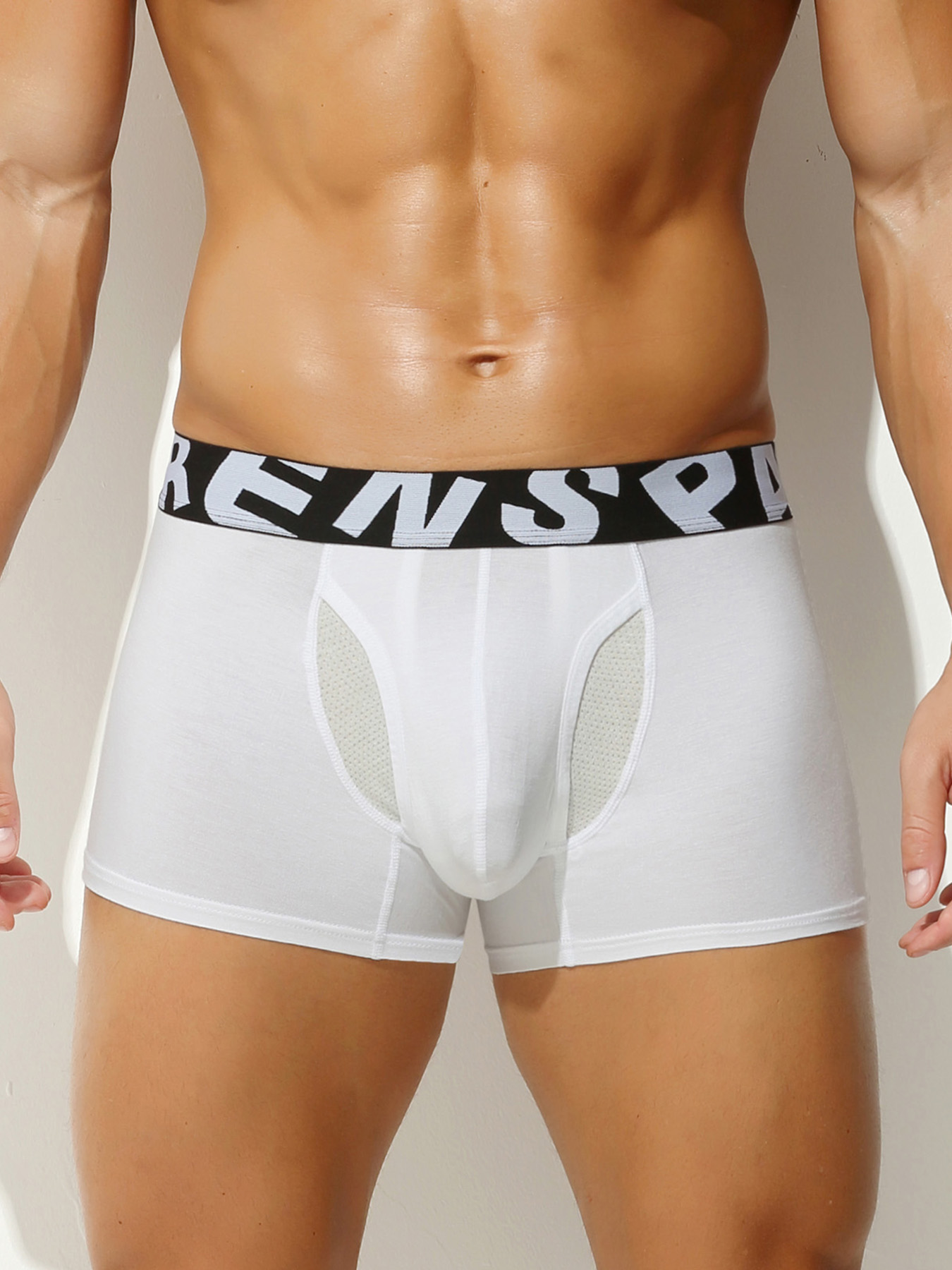 メンズポリエステル繊維デュアルポーチ下着ショートレッグバルジ - Bamboo Fiber Trunk のレビューと価格