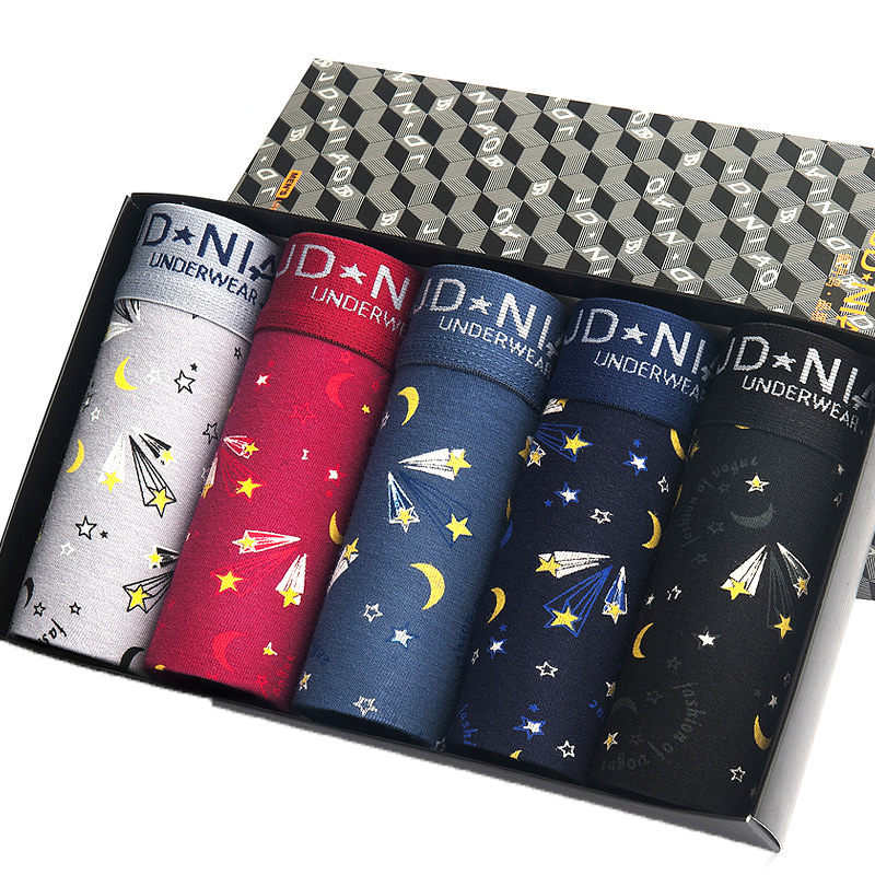 5 ピース/ロット男性下着綿ボクサー男性パンツ快適な通気性の - Boxer Brief Pack Cotton のレビューと価格